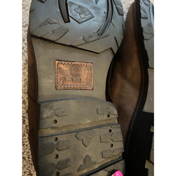 Timberland Brown Leather Casual Dress‎ Shoes Lace Up Oxfords Comfort - Picture 11 of 12